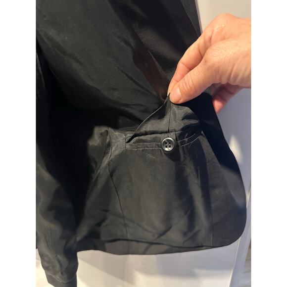 Brooks 346 Women’s Size 8 Blazer Suit Jacket Wool Blend Solid Black Business - Picture 5 of 7